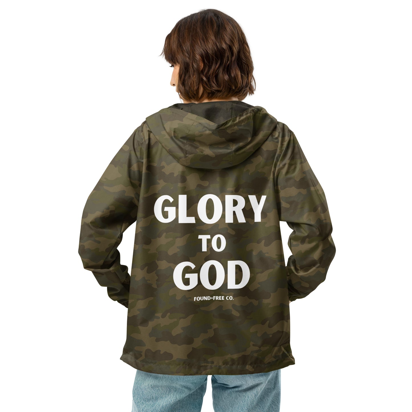 Glory to God unisex windbreaker Billboard