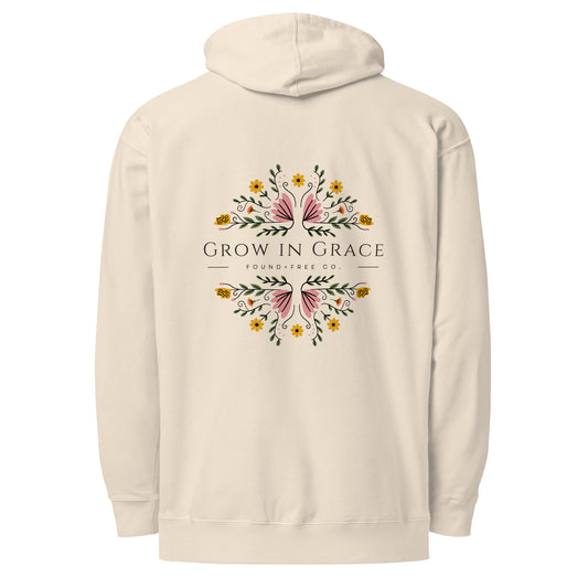 Grow in Grace Double-Sided Women's midweight hoodie Relevant