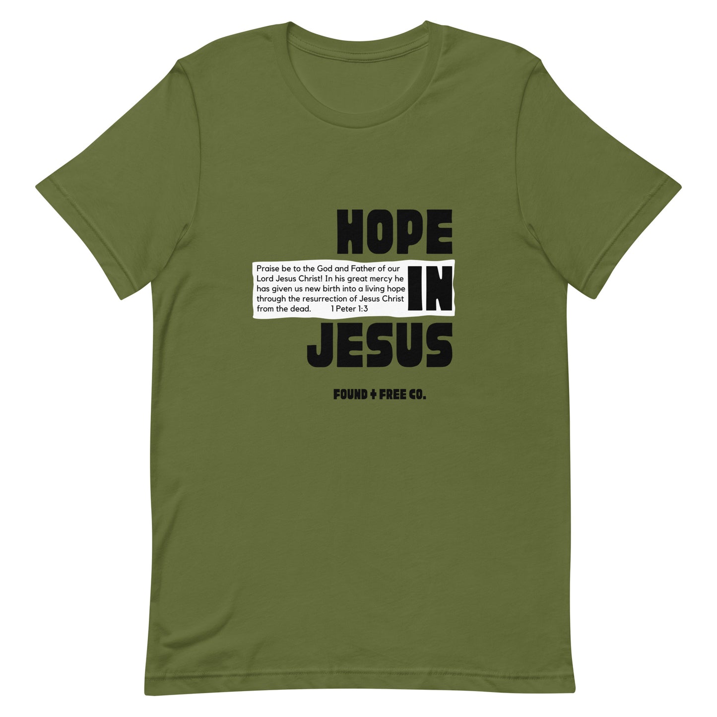 Hope in Jesus 1 Peter 1:3 Unisex T-Shirt Billboard