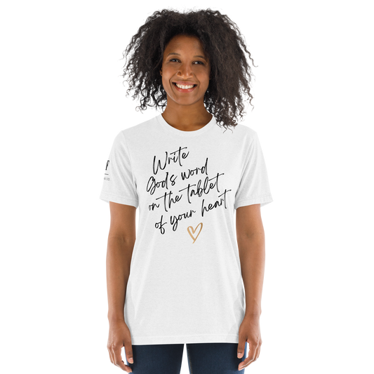 Tablet of Your Heart Short-Sleeve T-Shirt Verse