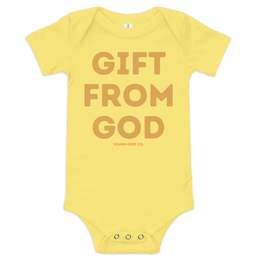 Gift from God Baby Short-Sleeve Onesie Billboard