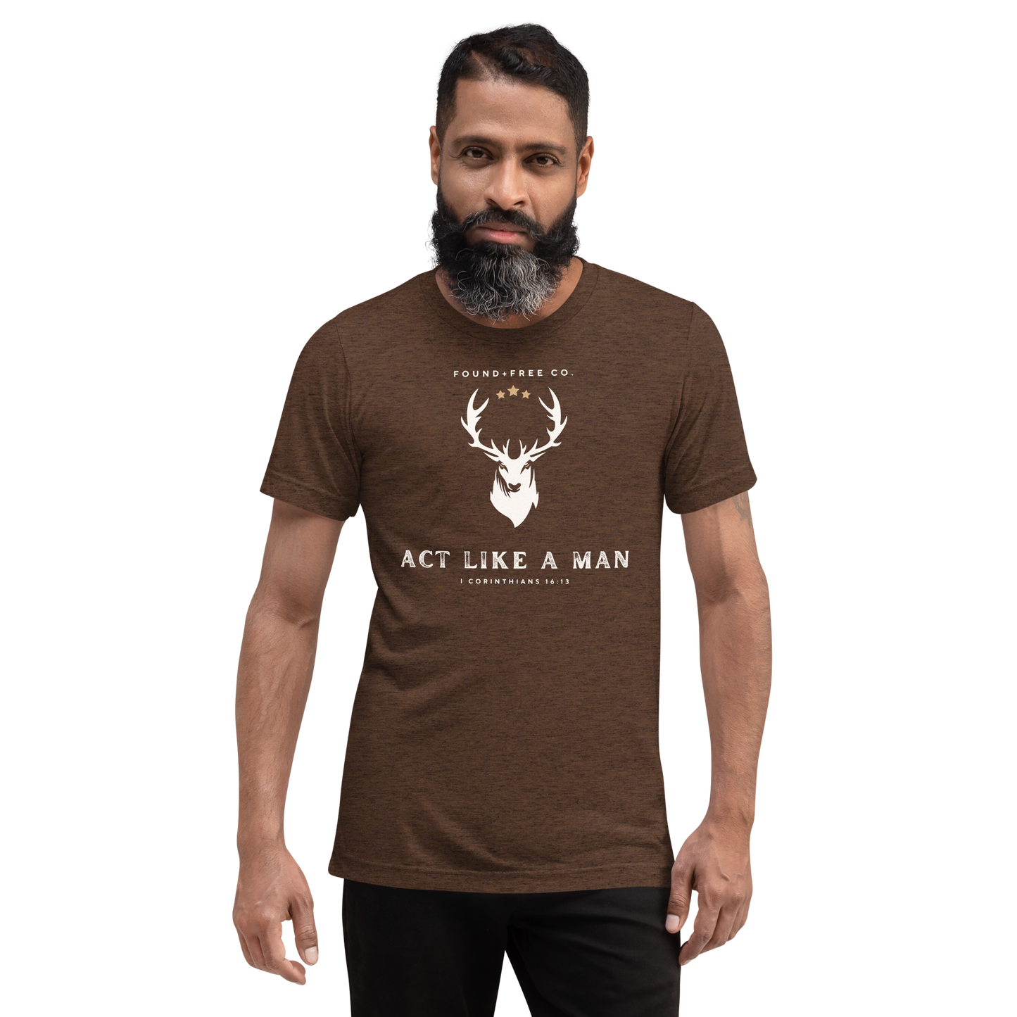 Act Like A Man Stag Short Sleeve T-Shirt Relevant