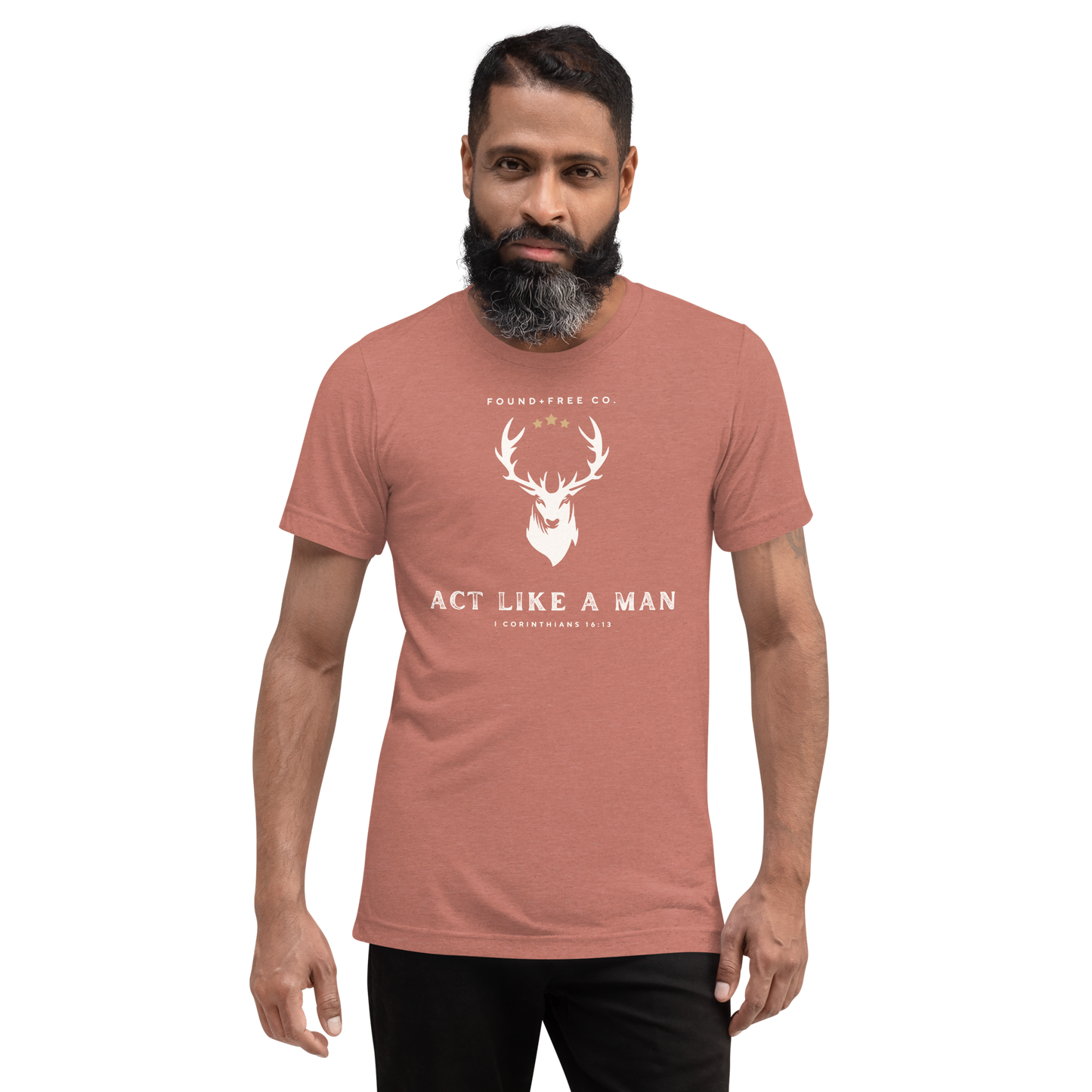 Act Like A Man Stag Short Sleeve T-Shirt Relevant